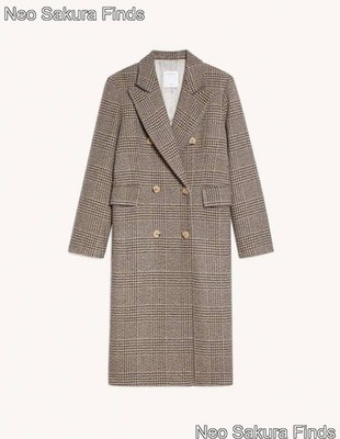 Sandro Paris Beige/Brown Wool Coat FR40 - Excellent Condition, Gently Used, Unis