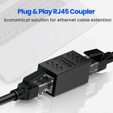 5PACK RJ45 Inline Coupler Cat6/Cat5e Ethernet Network Cable Extender Connector