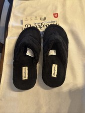 Dearfoams Womens Memory Foam Slippers Medium 7-8 Black Comfort New