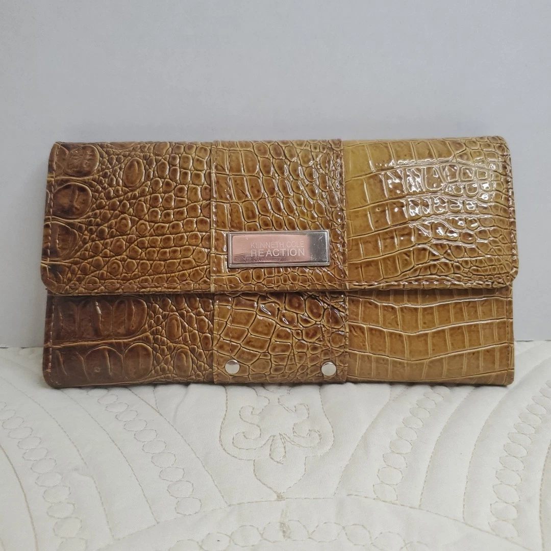 Portefeuille Femme Kenneth Cole Reaction - Cuir Synthétique Beige - Neuf Avec étiquettes