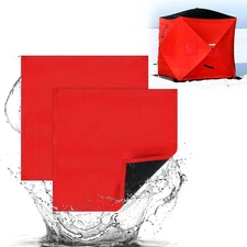 Ice Shelter Patch 2 PCS 300D Tear Resistant Fabric 12x12 Inch Waterproof Kit