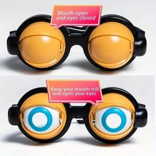 Humorous Wink Glasses Eyewear Featuring Silly Crazy Eyes Props for Fun Parties