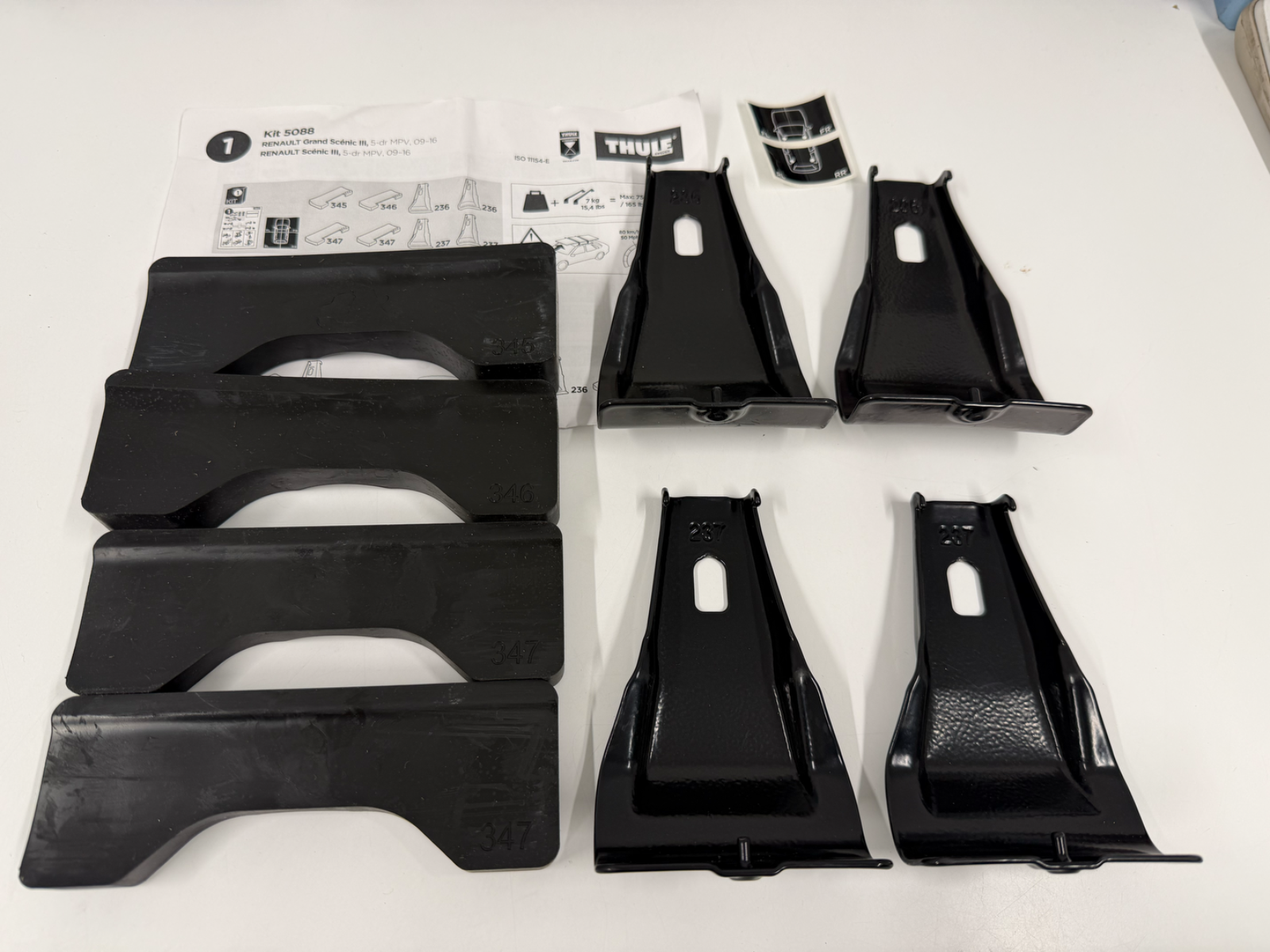 Thule Fitting Kit 5088 used no box fits RENAULT Scénic III, 5-dr MPV, 09–16