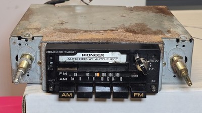 Pioneer Vintage AM FM Cassette Car Stereo Auto Replay Eject Untested