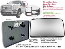 Tow Mirror Glass For Ford Super Duty 2013-2016 Lower Part Heated Driver Side Tow Mirror Glass For Ford Super Duty 2013-2016 Lower Part Heated Driver Side