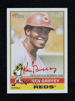 2025 Topps Heritage Real One Special Edition Red Ink 75/76 Ken Griffey Auto tw0
