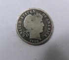USA Barber 90% Silver Dime 10 Cents 1908 D Denver Mint SCARCE