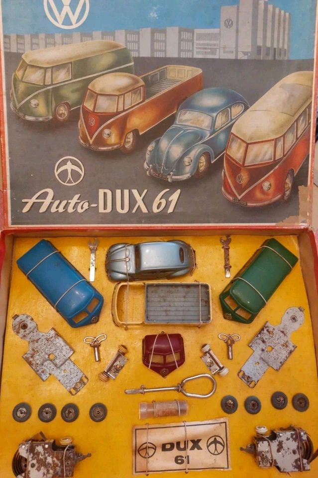 DUX AUTO-DUX 61 Anno 1953 W VOLKSWAGEN BULLY & MAGGIOLINO RARE scatola montaggio - Immagine 2 di 4