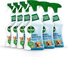 Dettol Homes with Pets Disinfectant Spray 6 x 750ml Fresh Breeze Multipurpose