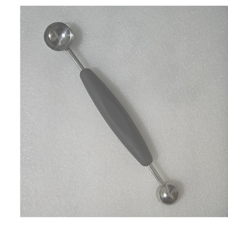 OXO Double Ended Melon Scoop Black Silver With Handle Single Item Kitchen Tool