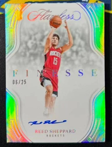 Reed Sheppard 2024-25 Panini Flawless RC Finesse Autographs /25 #FNS-RSH