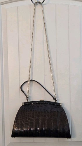 Vintage Vasser ? Alligator Top-handle Bag Congac W/ Leather Lining 50's Swagger, $125 - Photo 4