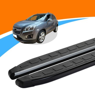 Trittbretter passend für Chevrolet Trax ab Baujahr 12/2012 DOLU Schwarz mit ABE
