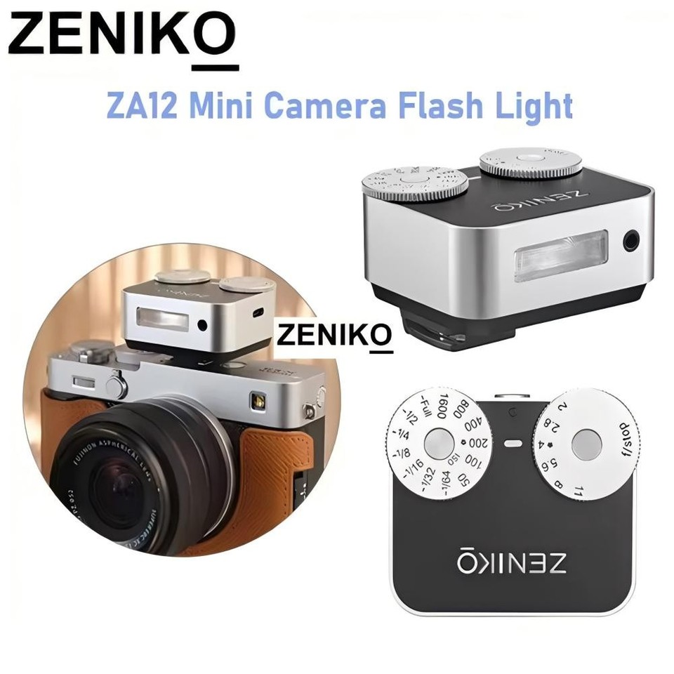 ZENIKO ZA12 Mini Retro On-Camera Flash Light Speedlite for Canon Nikon Sony GR3