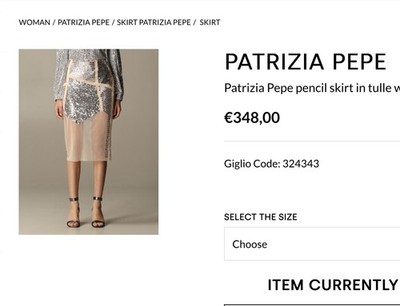 Patrizia Pepe pencil skirt in tulle with sequins 