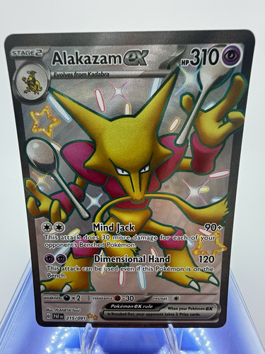 The Pokemon Company 2024 Paldean Fates Alakazam ex 215/091 Full Art Holo