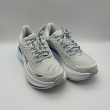 HOKA Bondi 9 Running Shoes Sneakers Cosmic Grey  White Women  s Size 9 NEW