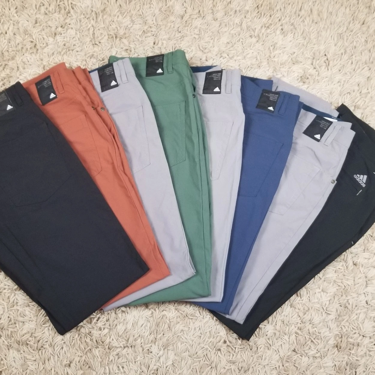 (7) Adidas Golf Go To 5 Pocket Pants Tapered Fit Performance & (1) Ultimate 365
Opens in a new windo