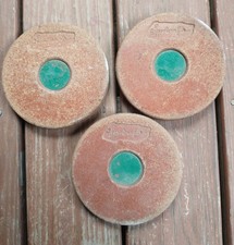 Vintage Sportcraft 3 GREEN Outdoor Court 6" Composite Shuffleboard Discs