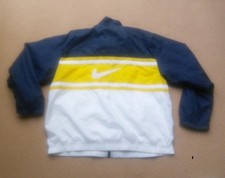 Vintage 90s Men's Nike Windbreaker Jacket Color Block Striped Nylon Full Zip L