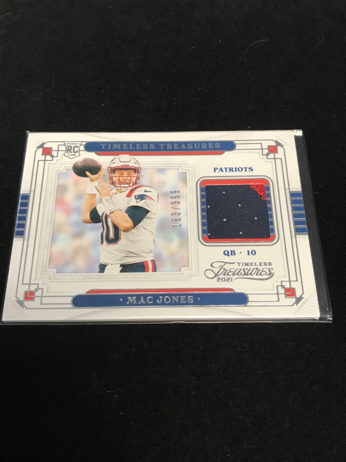 Mac Jones Panini Chronicles Timeless Treasures Jerseys #TTMJO Autograph