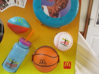 VINTAGE MCDONALDS MICHAEL JORDAN FITNESS PROGRAM STORE DISPLAY | eBay