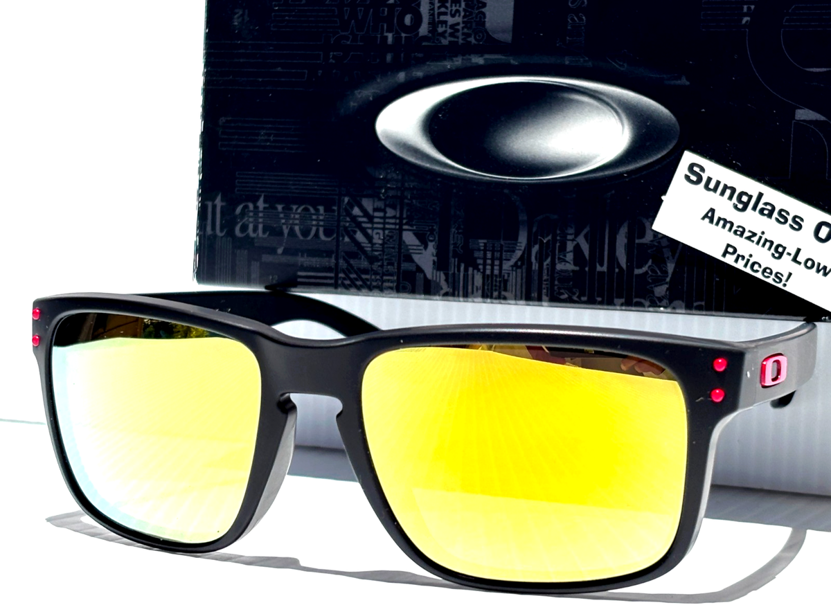 Oakley HOLBROOK Matte Black DUCATI Red POLARIZED Galaxy Gold
