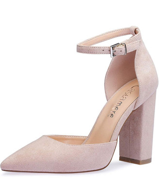 Gr.39 Castamere  Ankle-Strap Sandalen Spitzen Zehen Rechteckig Blockabsatz