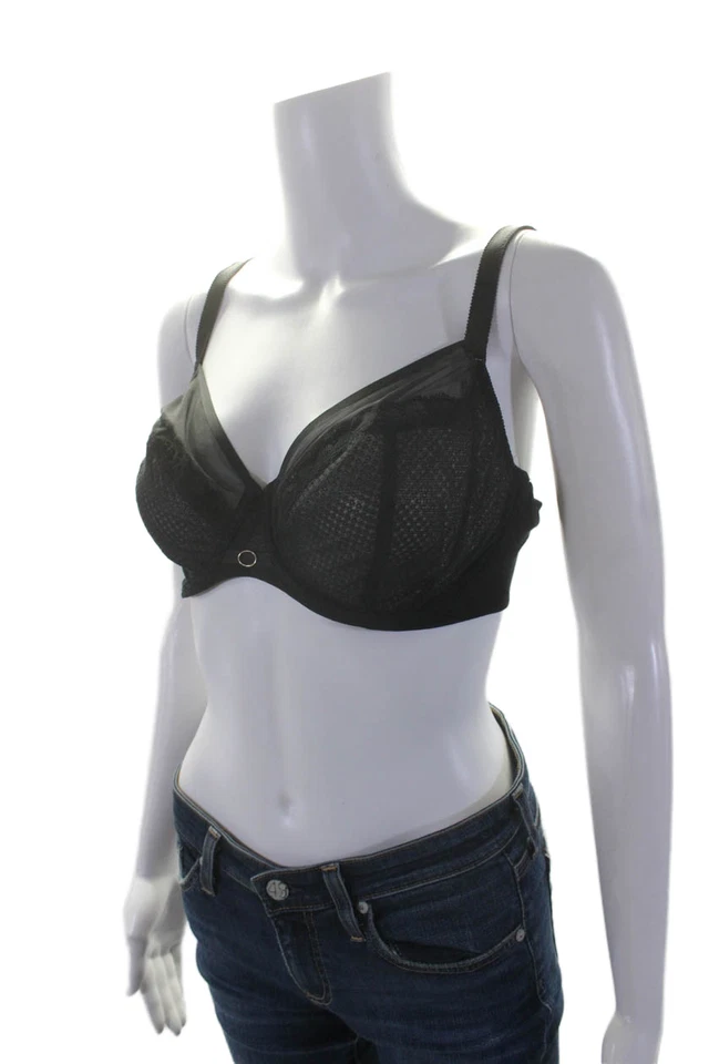 Chantelle Womens Thick Strap Underwired Bra Net Black Size 34A - Image 2 of 4