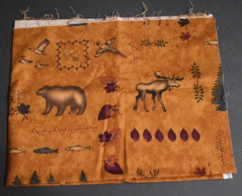 WILDERNESS TRAIL holly taylor MODA novelty cotton fabric FQ moose bear cabin - Image 2 of 4