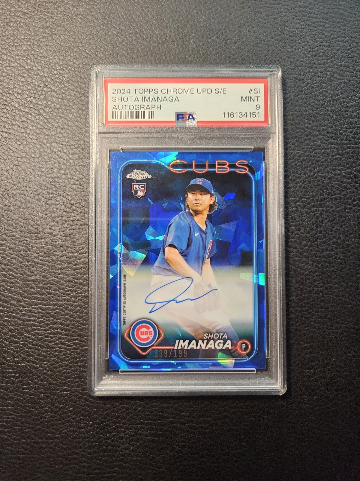 2024 Topps Chrome Update Sapphire SHOTA IMANAGA /199 Auto RC PSA 9