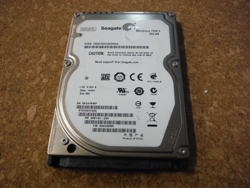 Seagate ST9250410AS - 250GB 7.2K RPM SATA 2.5"  LAPTOP Hard Drive   II