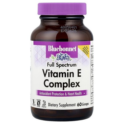 Bluebonnet Nutrition Vitamin E Complex 60 Licaps Egg-Free, Fish Free,