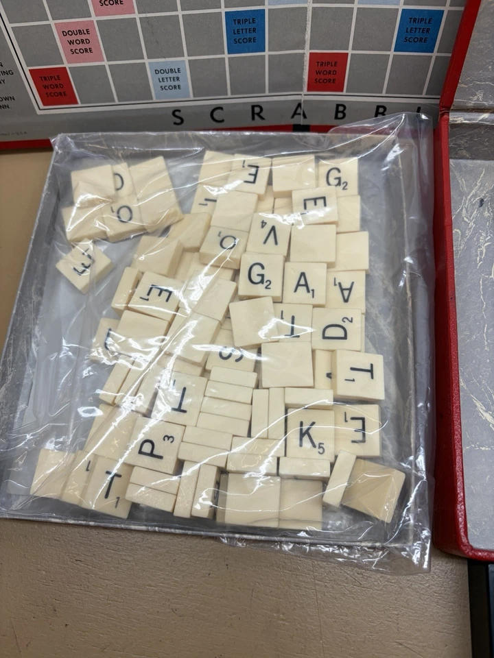 Vintage RARE 1948 First Deluxe Scrabble Board Game Complete 100 Letters - Image 3 of 4