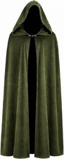Medieval Cloak with Hood, Renaissance Halloween Hooded Cape