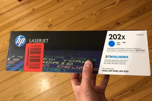 HP CF501X 202X Cyan Hi Yield Cartridge Genuine New OeM Sealed Box free ship