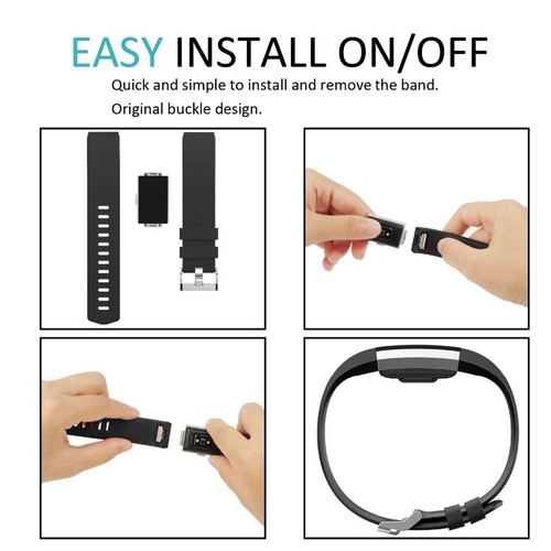Für Fitbit Charge 2 Ersatz Silikon Gummi Band Armband LED Armband .Y - Bild 4 von 20