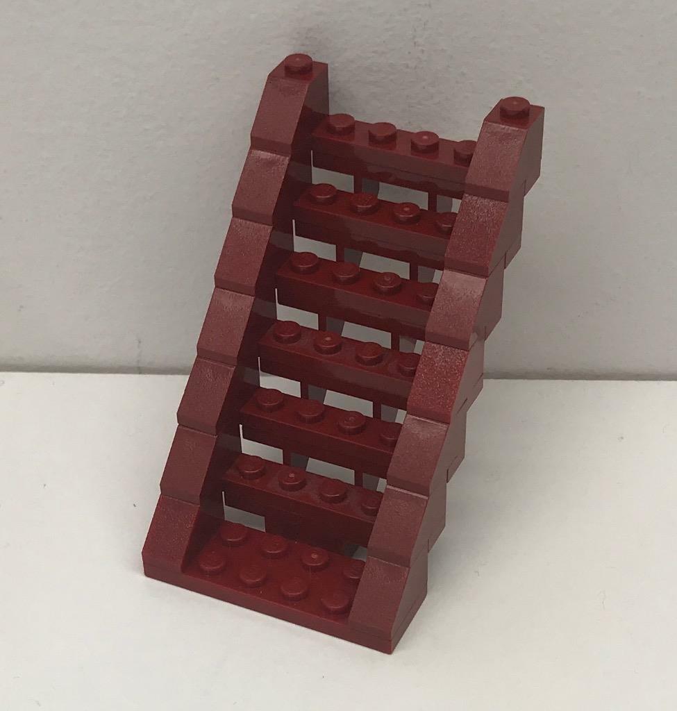 Lego Dark Red Stairs: 7x4x6 30134 city town house MOC | eBay