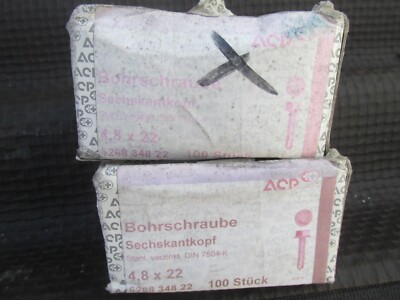 2 Packungen Bohrschrauben 4,8x22mm sechskant DIN7504 verzinkt / Aktion LiRegK10