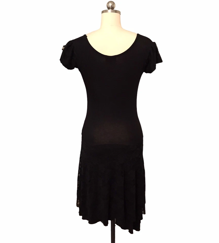 Spiral Gothic Skull Dress Black Lace Witchy Fit & Flare Grunge Women’s Sz S - Image 4 of 4