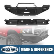 Hooke Road Front Rear Bumper Wwinch Plate Light For 03-05 Dodge Ram 2500 3500