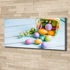 Tulup Dipinto Su Tela Pittura Su Un Muro 125x50cm - Uova Di Pasqua