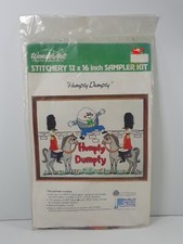 Vintage Wonder Art Humpty Dumpty Stitchery Needlecraft Kit Embroidery