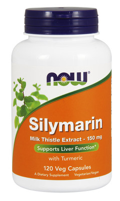 NOW Foods Silymarin Milk Thistle Extract 150mg - 120 Vegetarian Caps 07/27EXP
