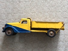 BUDDY L c1935 Blue Yellow Pressed Steel Dump Truck Original Painted Condition