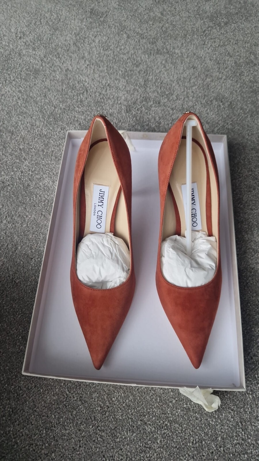 New Jimmy Choo Love 85 ,Size 36, Rust Sued Boxed RRP £475