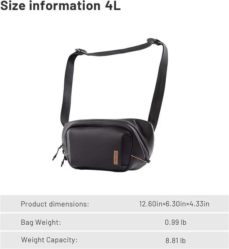 PGYTECH OneGo Solo Sling Bag V2 (Obsidian, 4L) - Image 4 of 4