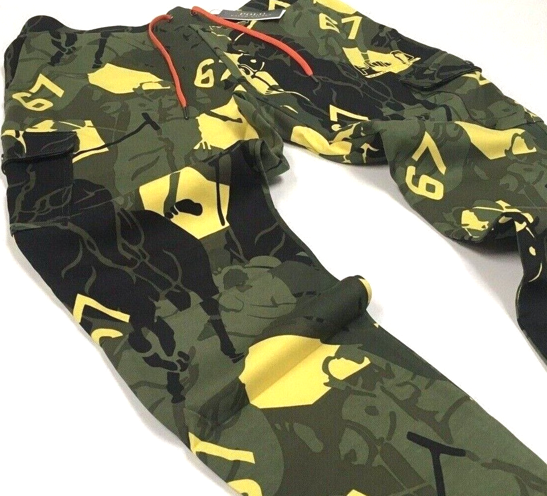 Pantaloni della tuta Polo Ralph Lauren esercito militare mimetici grandi pony cargo camp jogger pantaloni