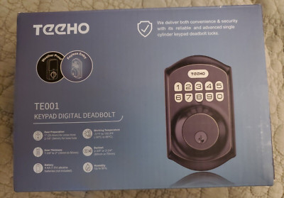Keyless Entry Door Lock - Keypad Digital Weatherproof Deadbolt Teeho Te001