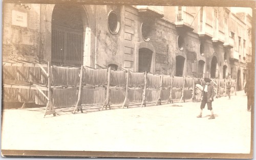 Acres of Spaghetti near Naples Italy RPPC Postcard Corso Umberto Boy Noodles - Picture 3 of 3